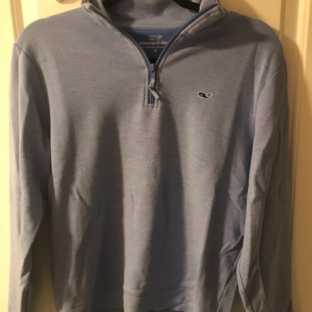 Light blue quarter zip